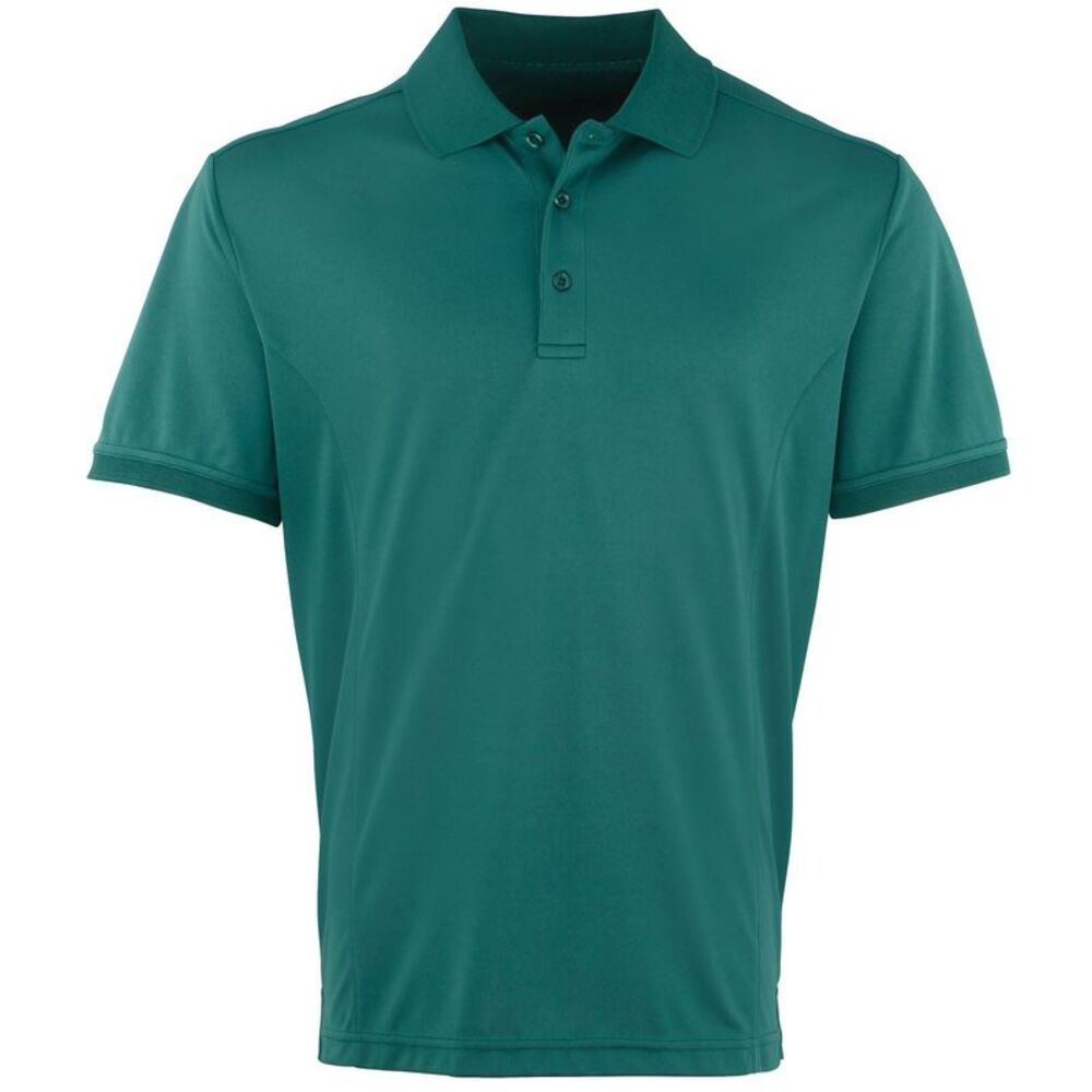 Premier Mens Coolchecker Pique Short Sleeve Polo T-Shirt / Bottle